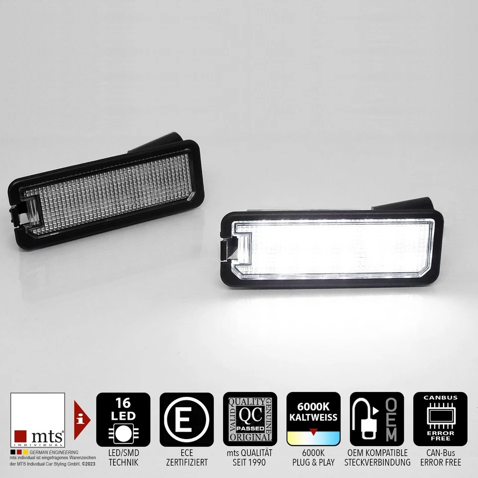 2X 16 LED Kennzeichenbeleuchtung VW Golf Polo Passat Up Crafter SEAT Ibiza Exeo - Bild 2 von 4