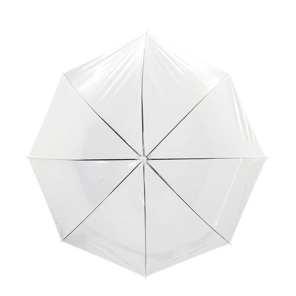 Ombrello trasparente per evento da sposa damigella Wedding apertura automatico - Immagine 3 di 4