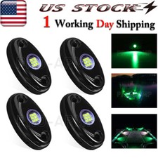 4x Green Marine Underwater LED Boat Lights De...