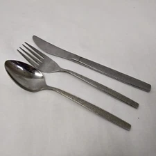 Ekco Eterna Fork Spoon Knife EKS41 Stainless Steel Textured