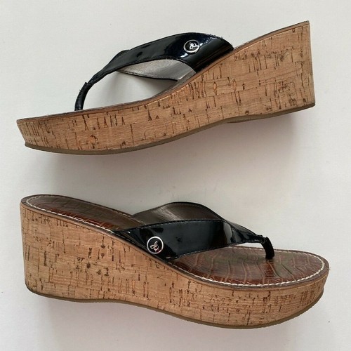 Sam Edelman Romy Cork High Wedge Platform Thong Sanda… Gem