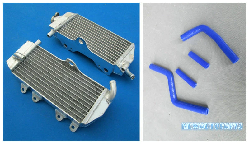 Blue L&R Alloy Aluminum Radiator + Hose For YAMAHA YZ125 YZ 125 2002-2004 2003 - Image 2 of 4