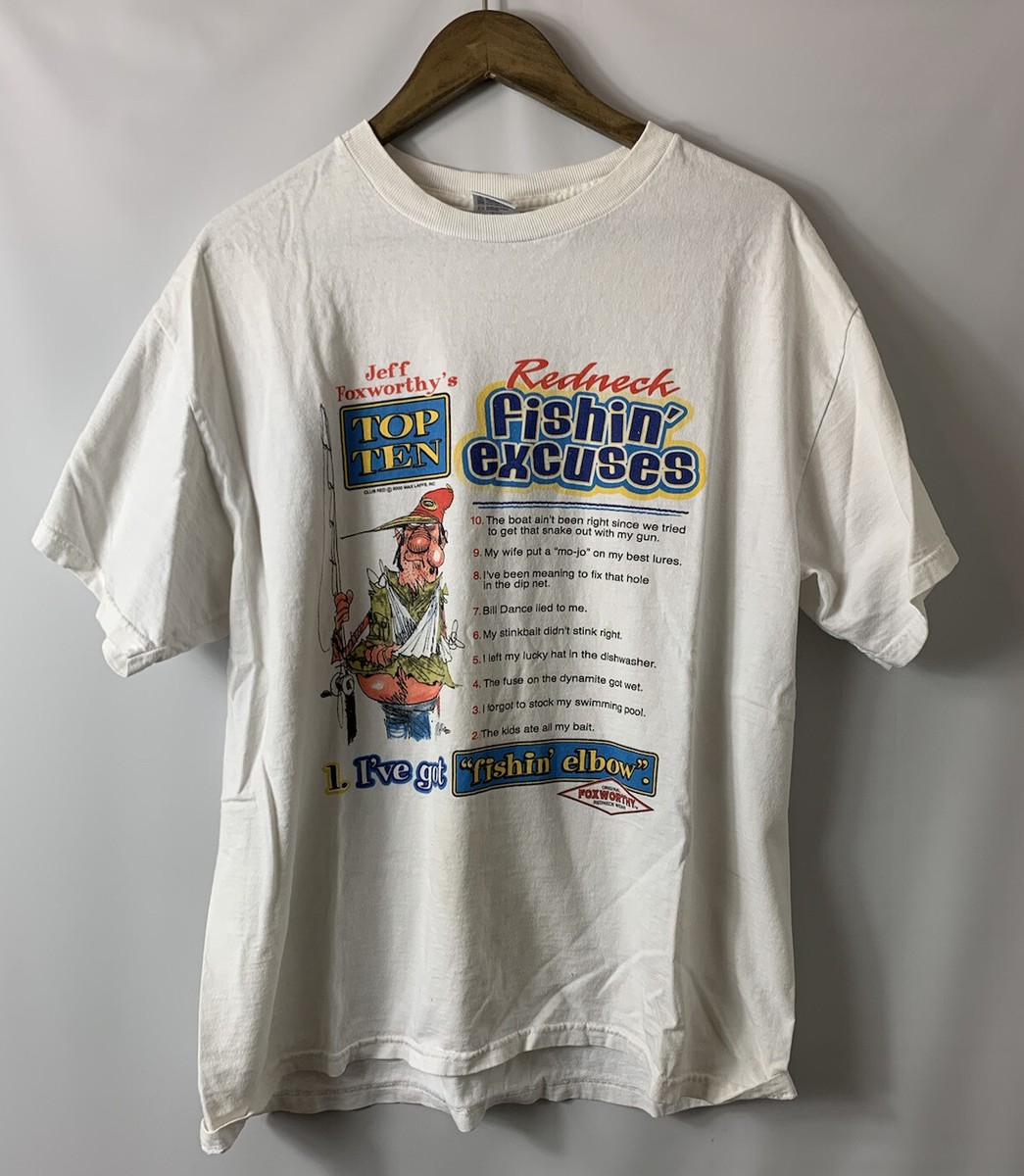 Vintage Jeff Foxworthy Adult T Shirt Size Large White Redneck