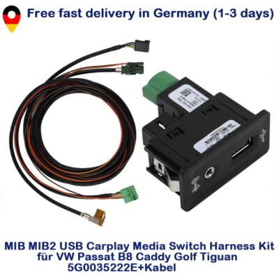 5G0035222E Kabelsatz Buchse Discover Media MIB MIB2 USB AUX Carplay Navi für VW