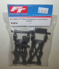 Team Associated Factory Team RC10B6.2 Rear Suspension Arms 75mm, Carbon 91874