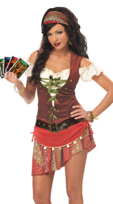 EYE CANDY MYSTIC GYPSY FORTUNE TELLER HALLOWEEN COSTUME WOMEN'S LARGE (10-12)