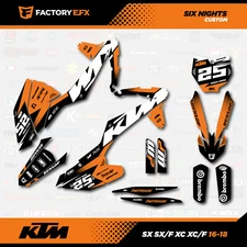 Orange Racing Graphics Kit fits KTM 16-18 SX SXF XC XCF 125 150 200 250 300 450