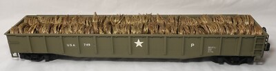 Wagon U.S. Army 52’ Gondola Car 3 rails échelle O Atlas