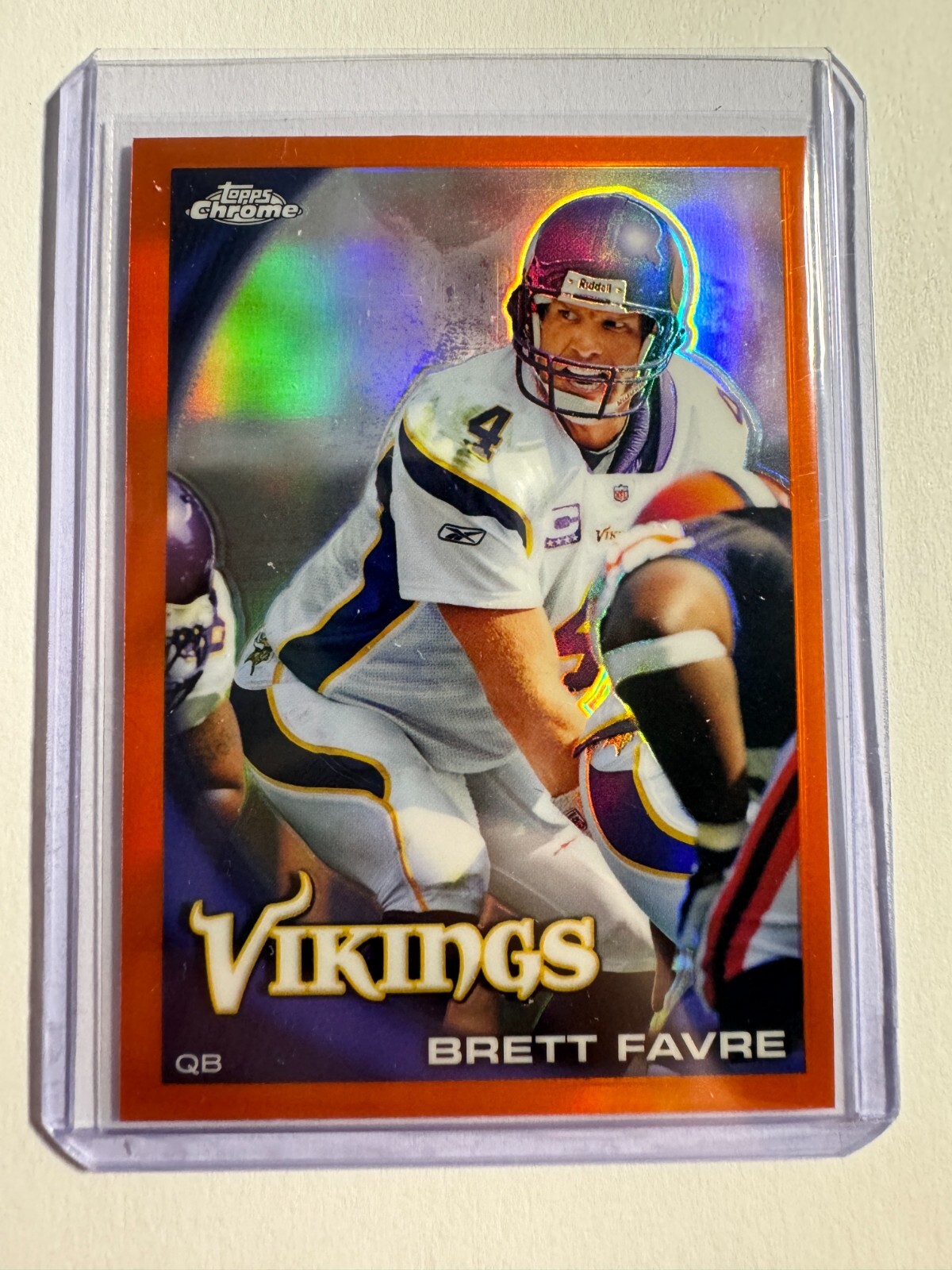 K144,788 - 2010 Topps Chrome Orange Refractors #C90 Brett Favre
