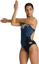 Arena womens Spraypaint Challenge Back One Piece Swimsuit 36