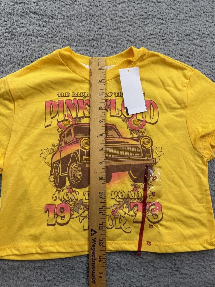 Camisa Pink Floyd Niñas Jóvenes XS Lado Oscuro de la Luna Banda Gira Años 70 Camiseta Gráfica Foto 4 de 4