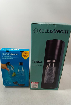 SodaStream Terra Wassersprudler Schwarz CO2 Zylinder + 3 Flaschen Neu