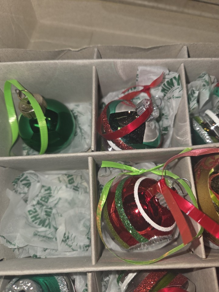 15 Christopher Radko Glass Shiny Brite Christmas Ornaments 1940 Design ...