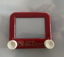 Vintage Red Pocket Etch-A-Sketch Mini Travel Size Ohio Art