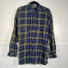 Vintage GUESS Flannel Plaid Button Up Shirt Mens M Georges Marciano 86362T12