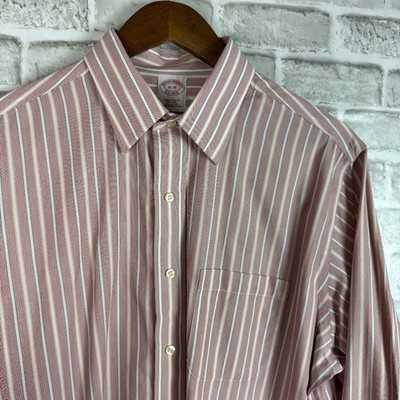 Brooks Brothers Traditional Fit Red Vertical Striped Button Up Dress Shirt 16 | eBay Brooks Brothers Traditional Fit Red Vertical Striped Button Up Dress Shirt 16 | eBay