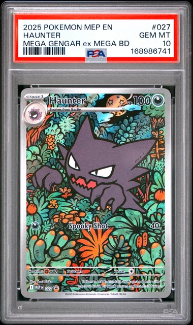 2025 POKEMON MEP EN-ME BLACK STAR PROMO #027 HAUNTER PSA 10