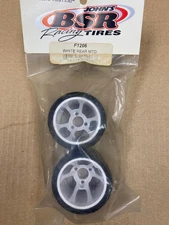 BSR Racing R/C Tires/Wheels - 1/12 Scale - Foam F1206 White Rear Mount