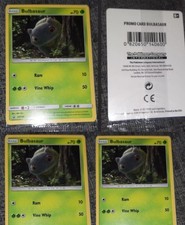 4x Pokemon Bulbasaur SM198 Card Detective Pikachu Movie, Promo RARE & SEALED 