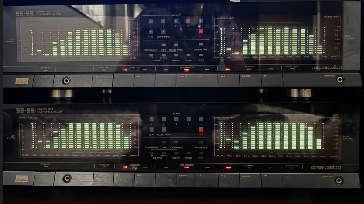 SANSUI SE-99 グラフィックイコライザー サンスイ SANSUI SE-99 COMPU-EQUALIZER Set of 2 Graphic EQ Spectrum Analyzer