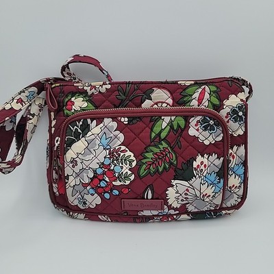 Vera Bradley Bordeaux Blooms Iconic Cross Body Purse