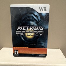 Metroid Prime Trilogy Collector’s Edition Wii Disc Case Manual Steelbook