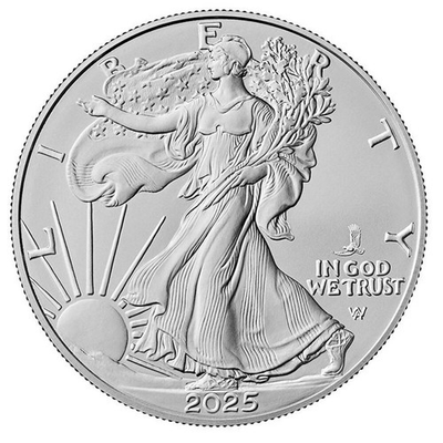 #ad 2025 P $1 American Silver Eagle Eagle Privy 1 oz .999 Fine Silver BU $107.60
