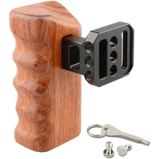 CAMVATE Right Hand Wooden Handle Grip for Panasonic GH Series Cages, Rosewood