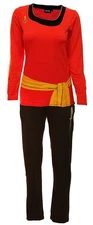 Star Trek Red Uhura Long Sleeve Adult Costume Pajama Set