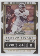 2020 Panini Contenders Draft Picks Game Ticket Preston Williams #84 4l3