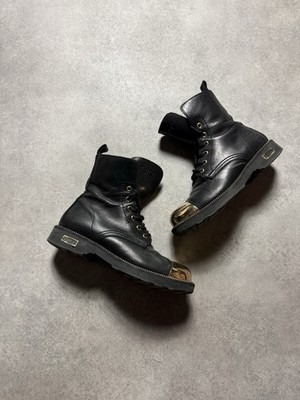 Kult Stiefeletten schwarz mit Schnürung Damen - Größe 36 - Leather Boots