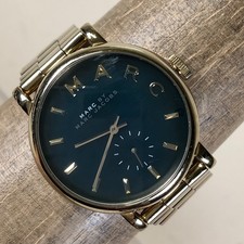 Marc Jacobs Baker Women MBM32413 Dress Gold Tone Quartz Analog 36mm Watch 6 1/2"