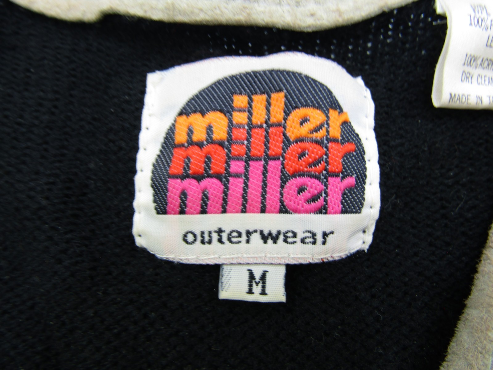 VTG Miller Outerwear Sweater Womens Medium Beaded Fringe Boho Suede Western