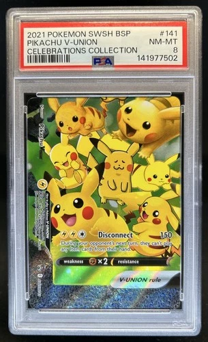 2019-2023 Pokemon SWSH Black Star Promos Pikachu V-UNI #SWSH141 PSA 8