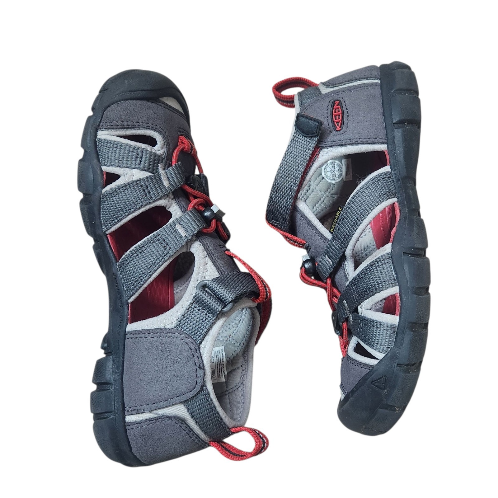 Sandali Keen giovani Seacamp II CNX bambini taglia 1 scarpe sport acquatici escursionismo grigio rosso