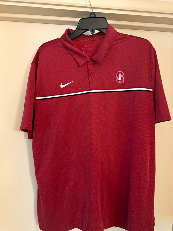 Nike Dri-FIT Stanford Cardinal College-NCAA Polo Shirt Red Mens Size XL