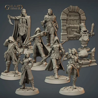 GALAAD MINIATURES Miniature della Gilda dei Ladri (Set Completo) | Miniature Fantasy | Miniature Galaad