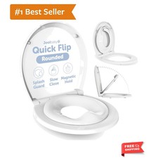 Quick Flip Toilet Seat with Built-in Potty  Splash Guard for Toddler Trainin...