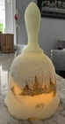 Fenton Uranium Custard Glass Christmas Classics Series 1979 Hand painted Bell