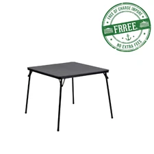 Foldable Vinyl Card Table Convenient - Black Bestseller NEW FREE SHIPPING US