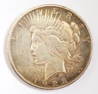 (1) 1923-S Peace Dollar 90% Silver Extremely Fine San Francisco Mint $1 US Coin