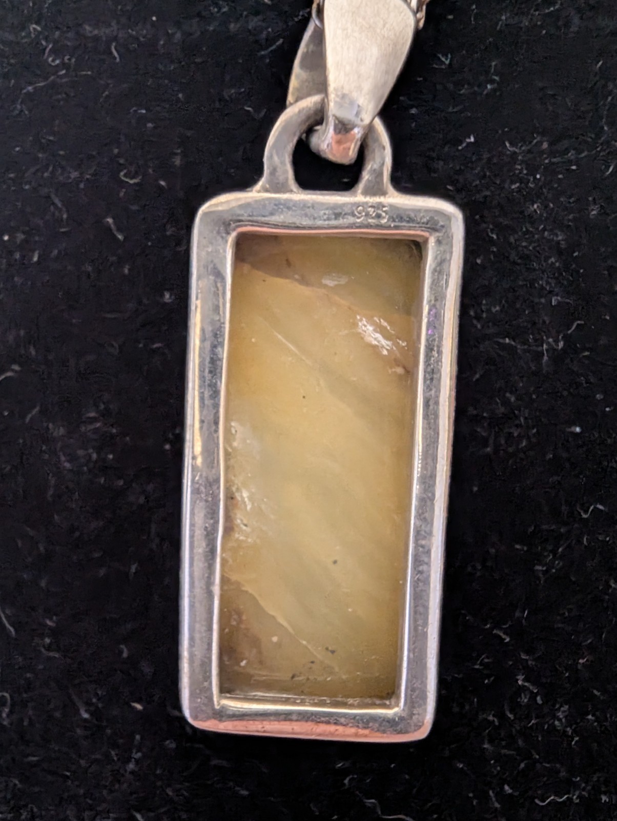 Rectangular Agate 925 Sterling Silver Pendant - image 6