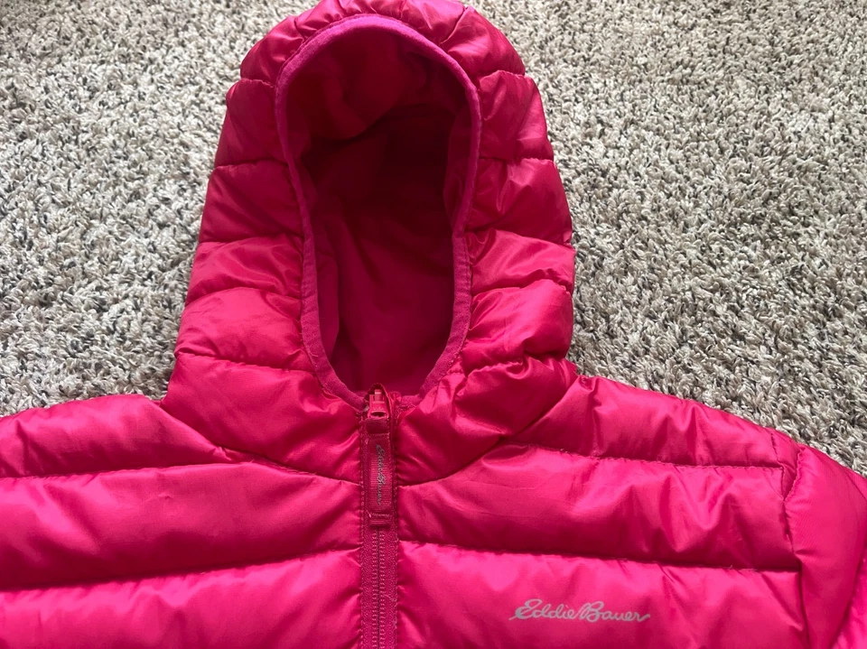 Chaqueta de plumón reversible Eddie Bauer niños niñas grande (14/16) rosa Foto 2 de 4
