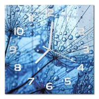 Glasuhr Mit FließEnden Zeigern Aus Glas LöWenzahnsamen WeißE Zeiger 30X30 Cm