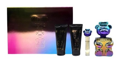 Moschino Toy 2 Pearl 4pc Women Perfume Gift Set 3.4oz EDP Spray