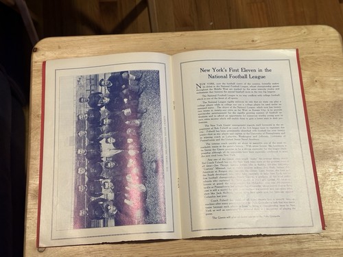 1976 Souvenir Copy 1925 Program fr 1st NY Giants Home Football Game vs Frankford - Picture 2 of 3