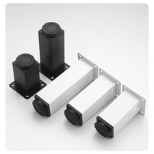 4 Pcs Steel Plastic Furniture Legs Height Adjustable 6/8/10/12/15cm Cabinet