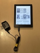 Kobo Aura N514 w/ adapter bundle 4GB Wifi 6in Black ereader Tablet TESTED 
