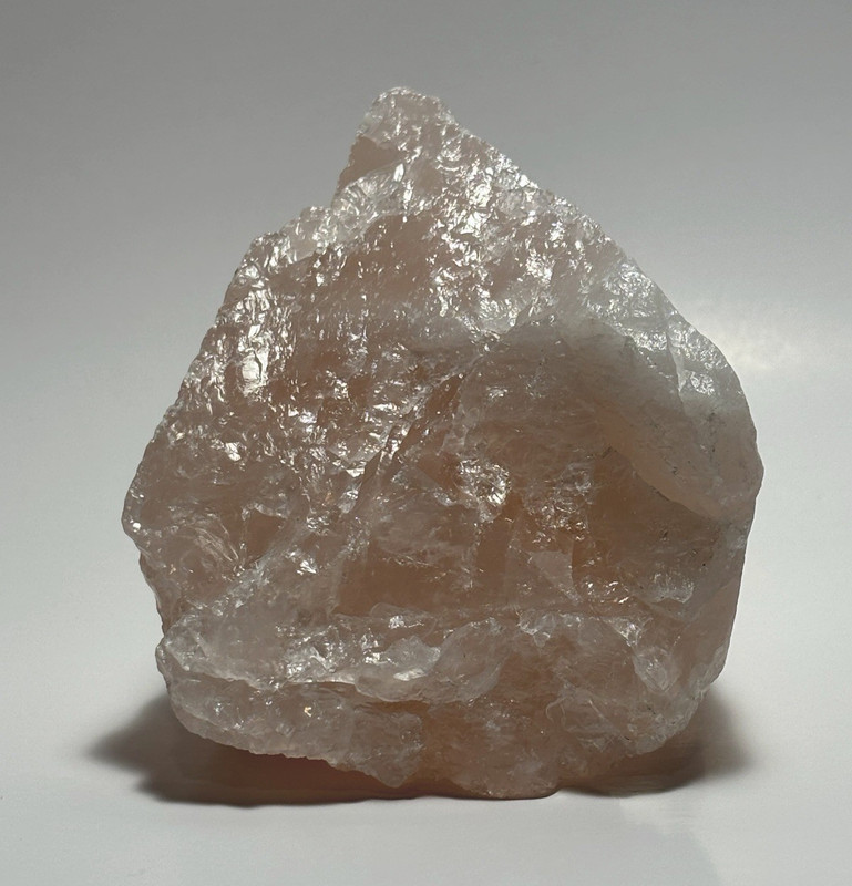 Raw Rough Uncut Rose Quartz Crystal Mineral Specimen Chunk Clear to Light Pink