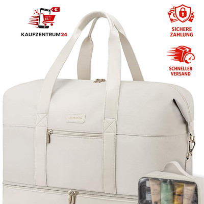 Reisetasche Damen Weekender Bag 60L wasserdicht mit Schuhfach
